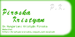 piroska kristyan business card